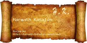 Harmath Katalin névjegykártya
